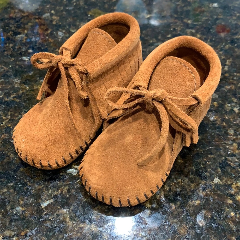 Minnetonka baby moccasins.
